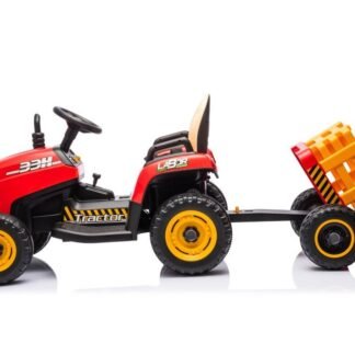 TRACTOR CON REMOLQUE 12V, RC PARENTAL, ROJO INDA612-LE-BBH-030